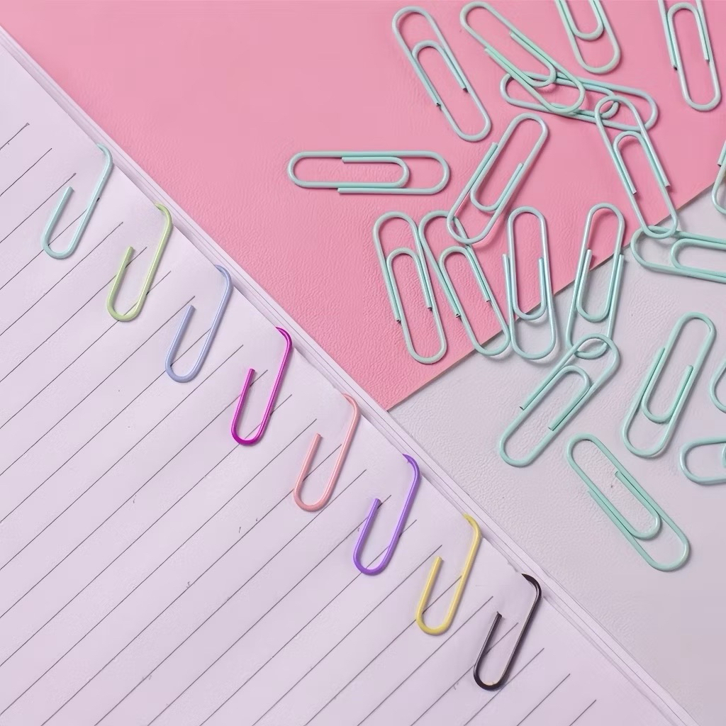 

12 pcs Paper Clip Sprinkle Pastel Color Klip Kertas