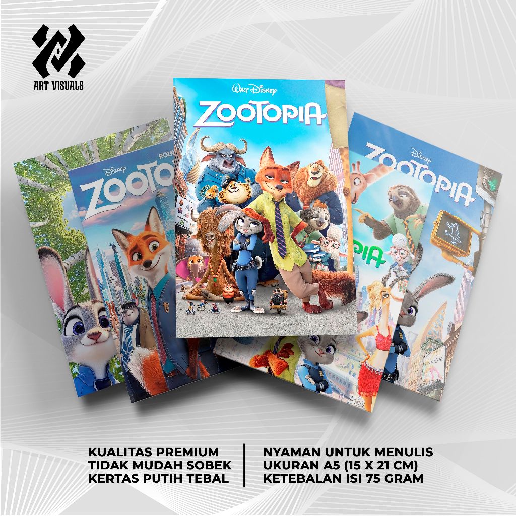 

Buku Tulis Custom Tema Disney Zootopia Terlengkap Termurah Model Bebas Pilih Foto/Buku Tulis Sekolah/Buku Catatan