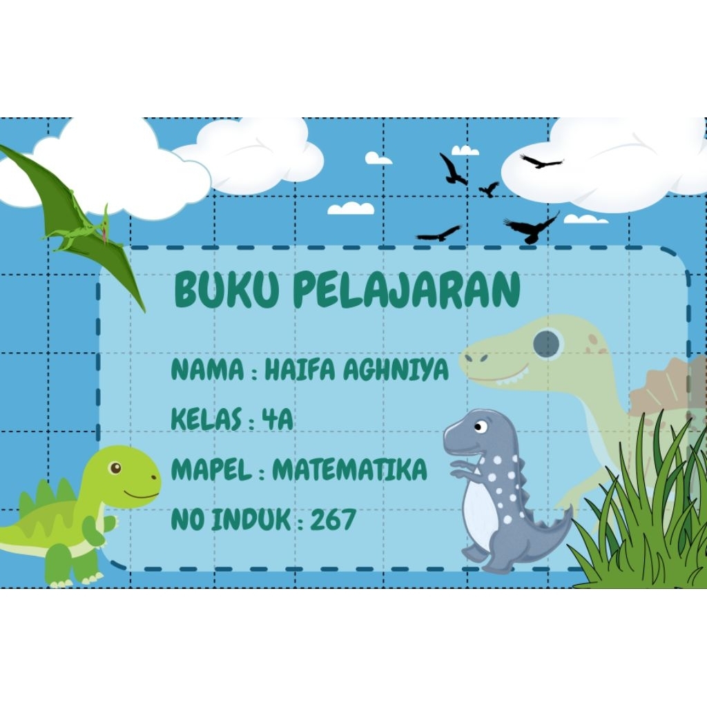

Stiker Nama Custom D untuk Buku Tulis Anak