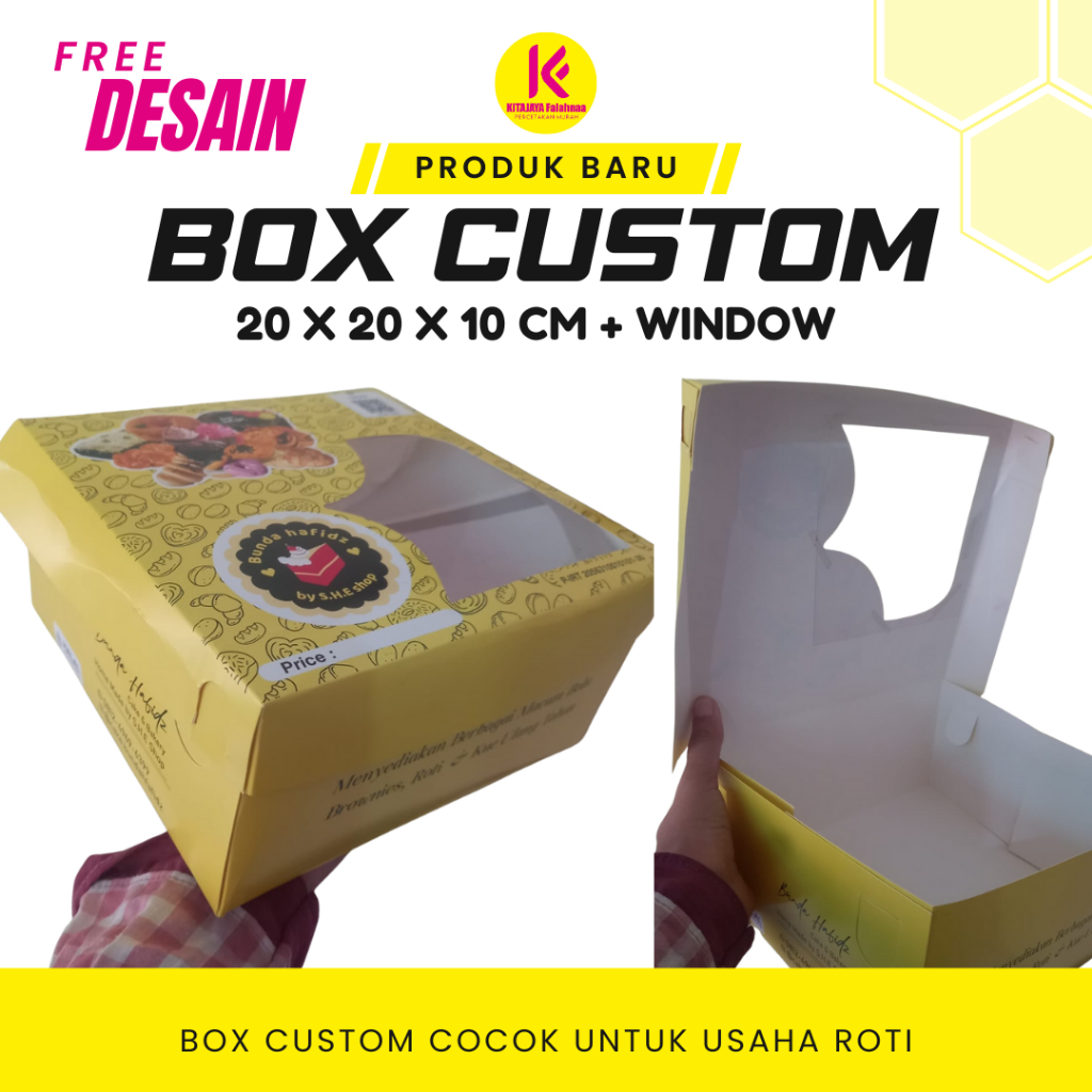 

(FREE DESAIN) CUSTOM BOX 20x20x10 TUTUP SAMBUNG + WINDOW