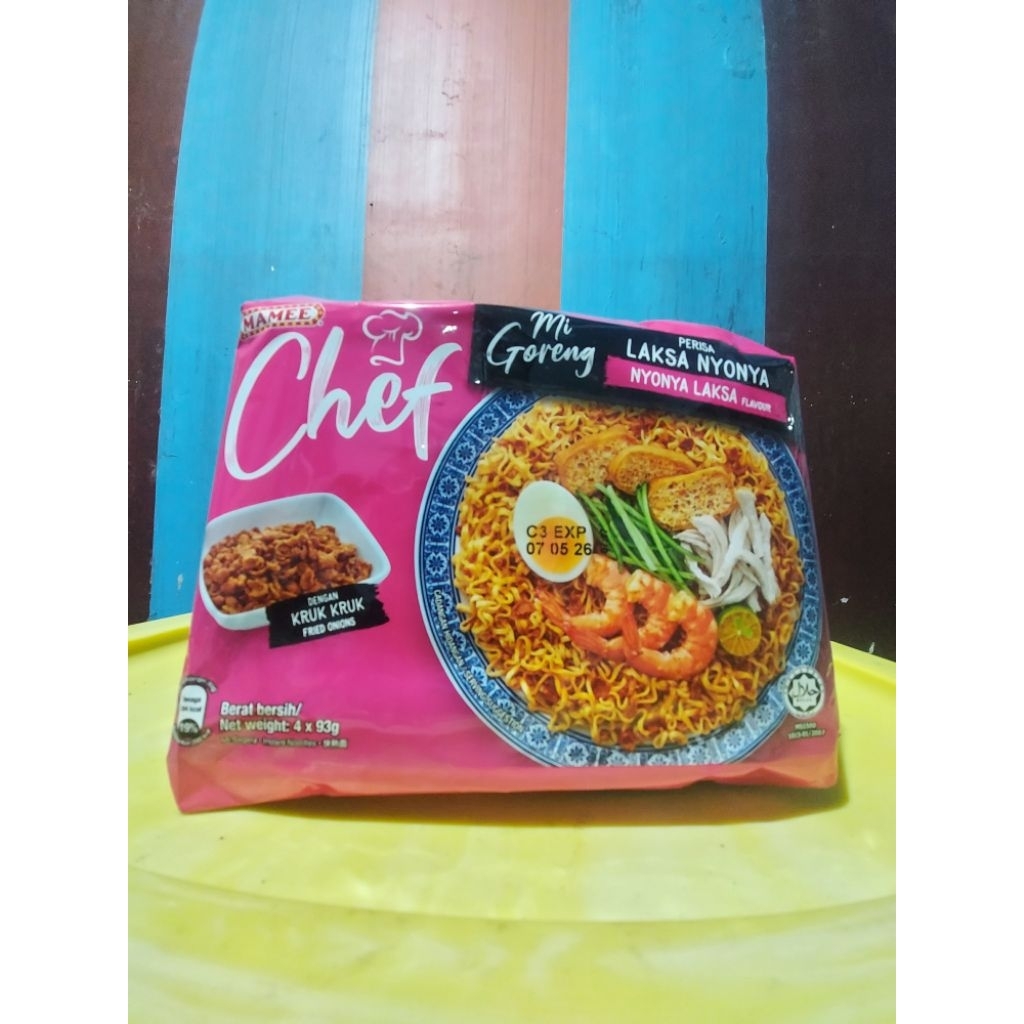Mamee Chef Mie Goreng Laksa Nyonya (4x93gr) Mie Goreng Mamee Nyonya Laksa
