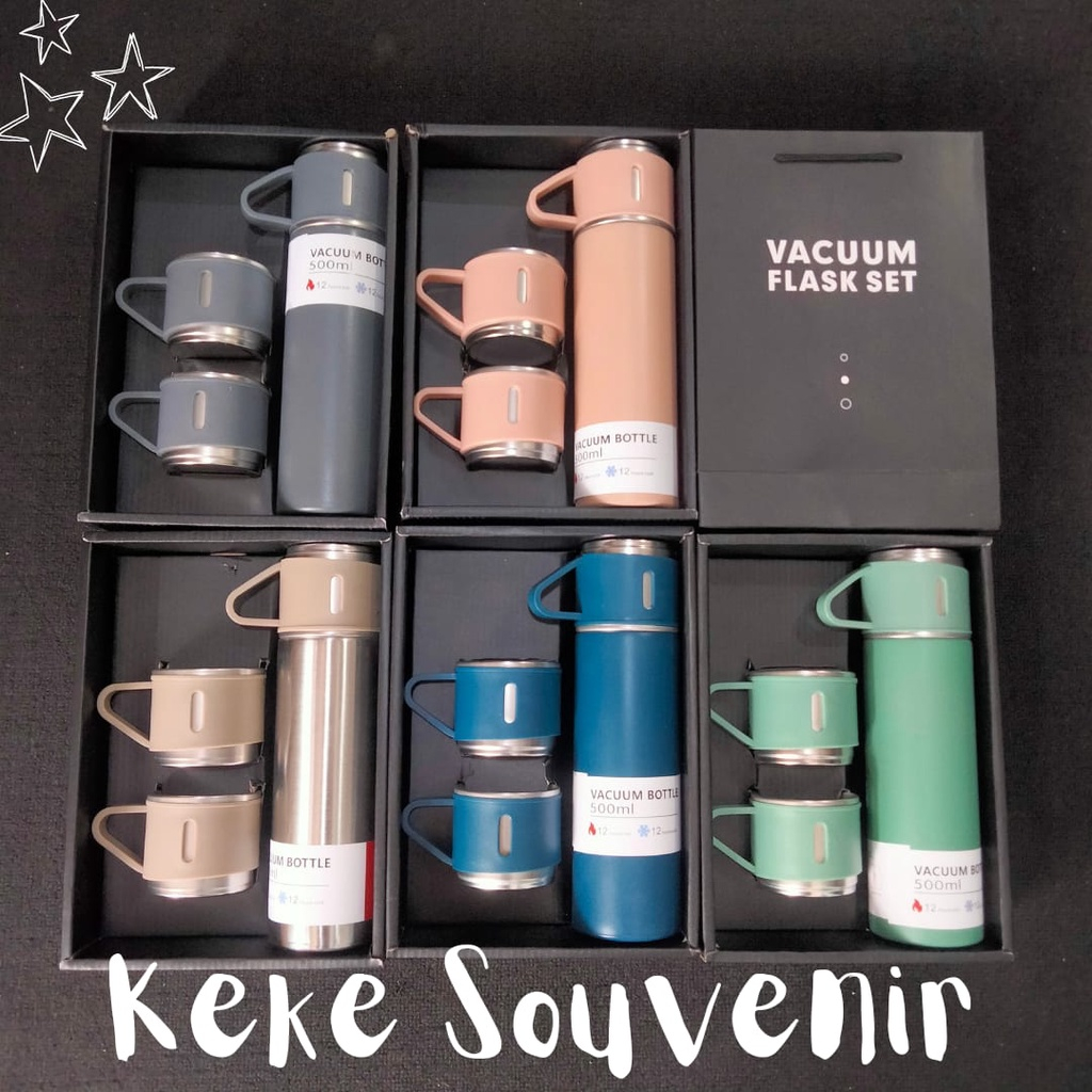 Grosir Termurah 1 Pcs  Vacuum Flask Termos Sultan 500ml Import | Tumbler Cangkir Set | Termos Set | 