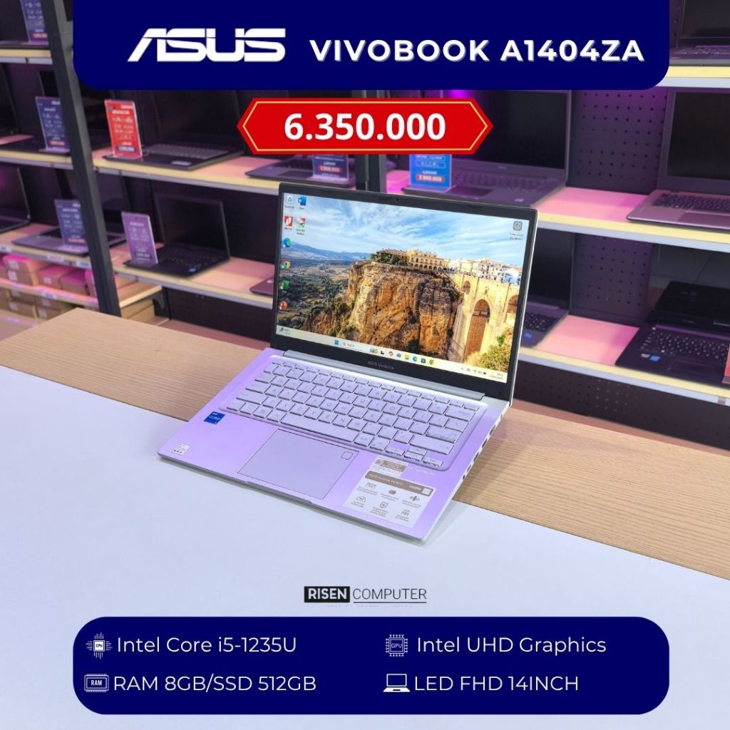 Laptop Asus A1404ZA Intel Core i5-1235U RAM 8GB SSD 512GB FHD 14inch Notebook Second