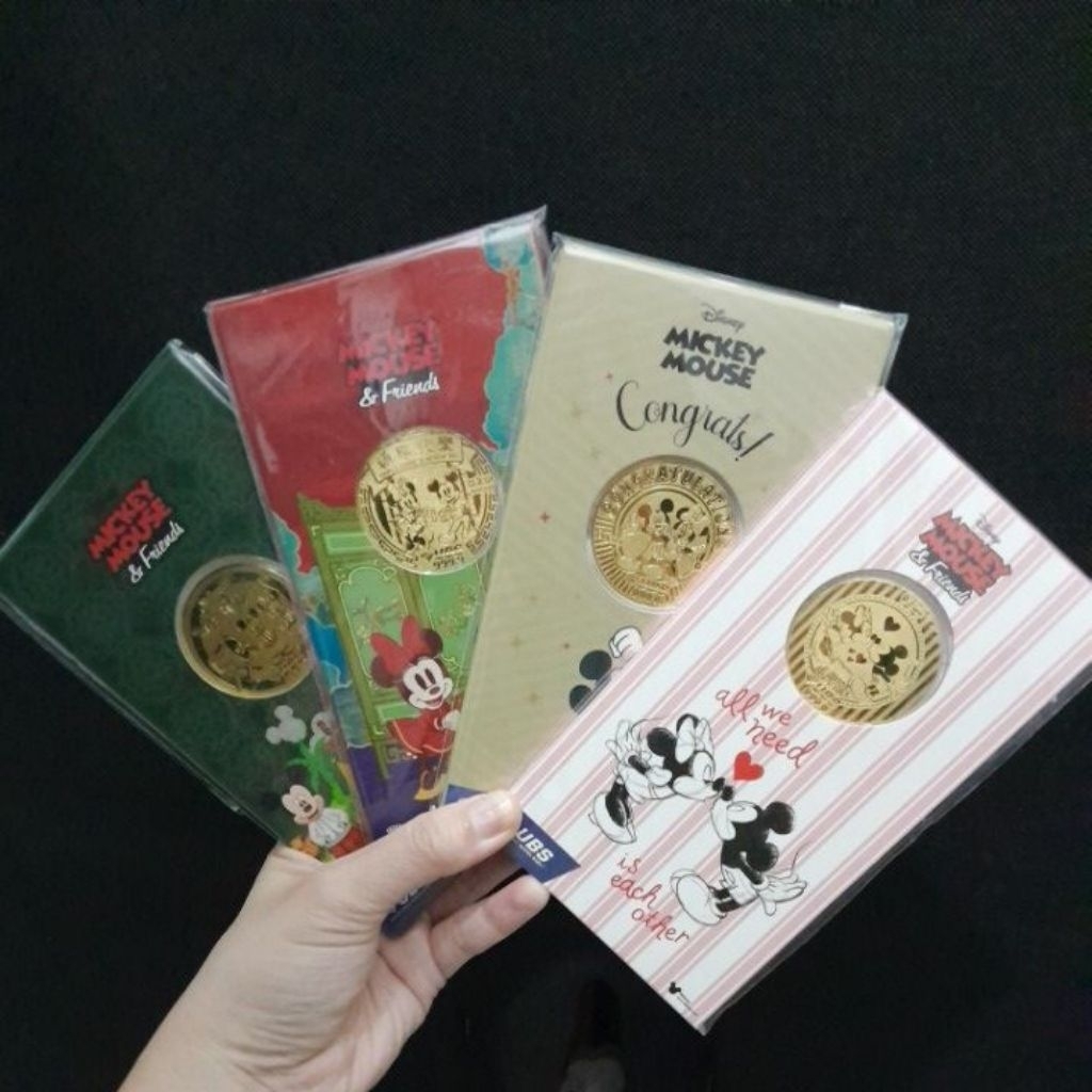 UBS logam mulia 0.2 gram mickey imlek + idul fitri + pink + congrats