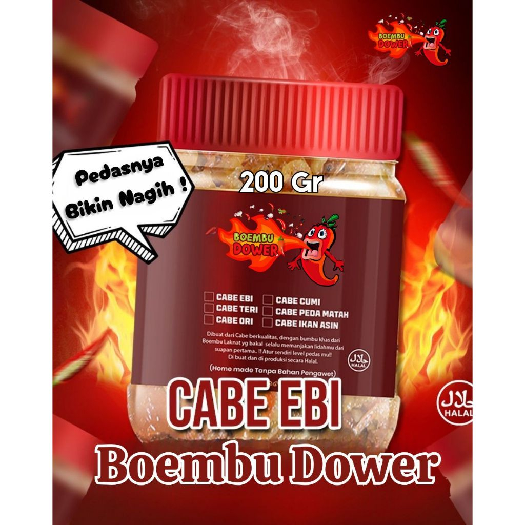 

CABE EBI BOEMBU DOWER | INSTAN VACUM | PEDES MANTUL - 200 GR