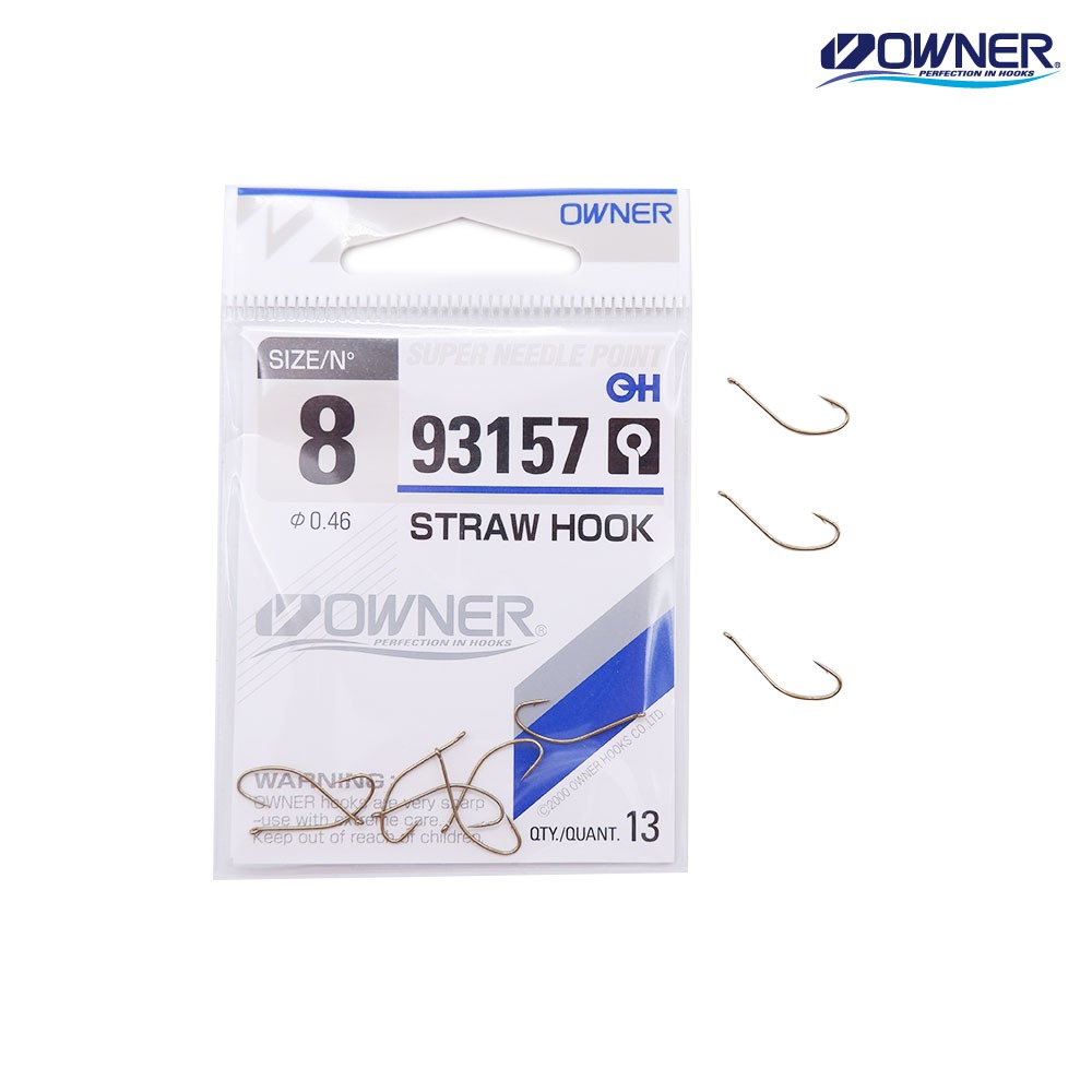 OWNER STRAW HOOK 93157 Kail Pancing Berlubang Tajam Dan Kuat
