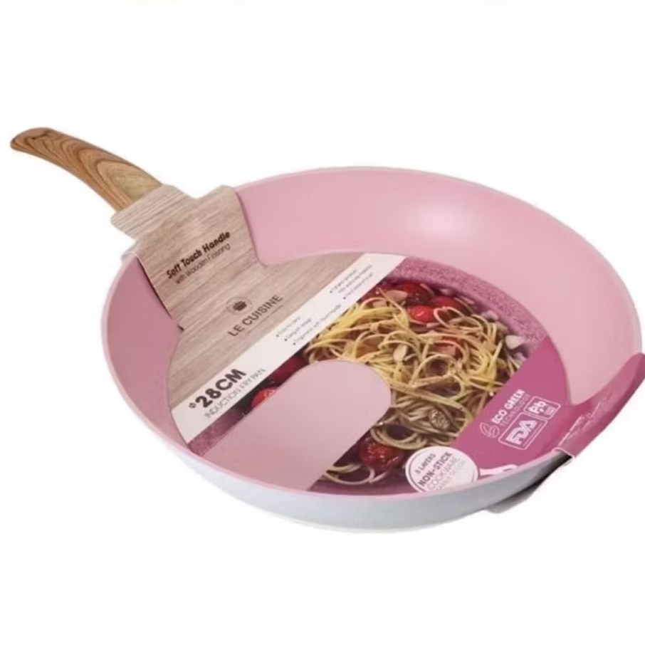 Le cuisine Tres jolie Pink Frypan 28 cm/ Wajan Sultan Pink / Panci Sultan/ Panci Korea
