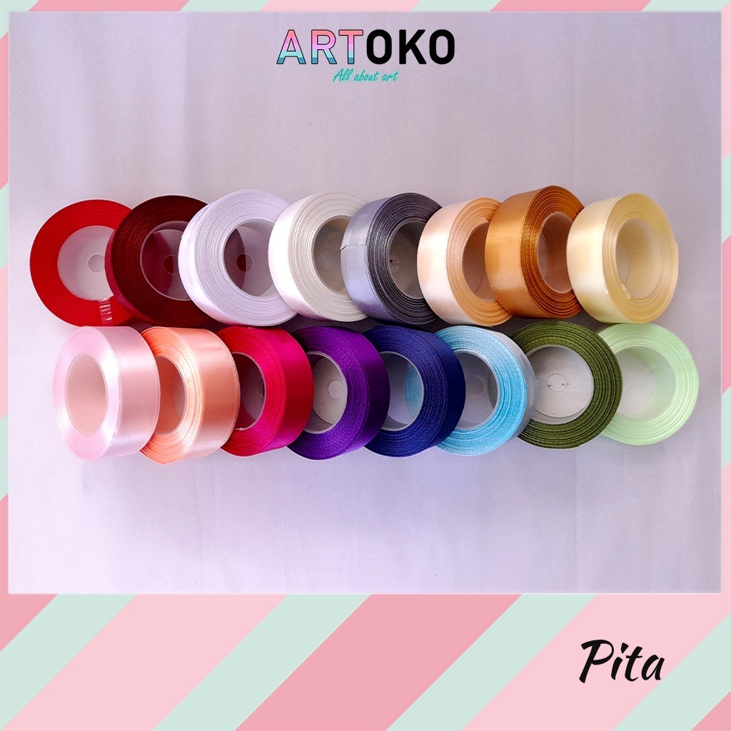 

[1 SLOP 4 ROLL] Pita Satin 2 Inch Kilau Elegan untuk Dekorasi Kado Buket dan Kerajinan