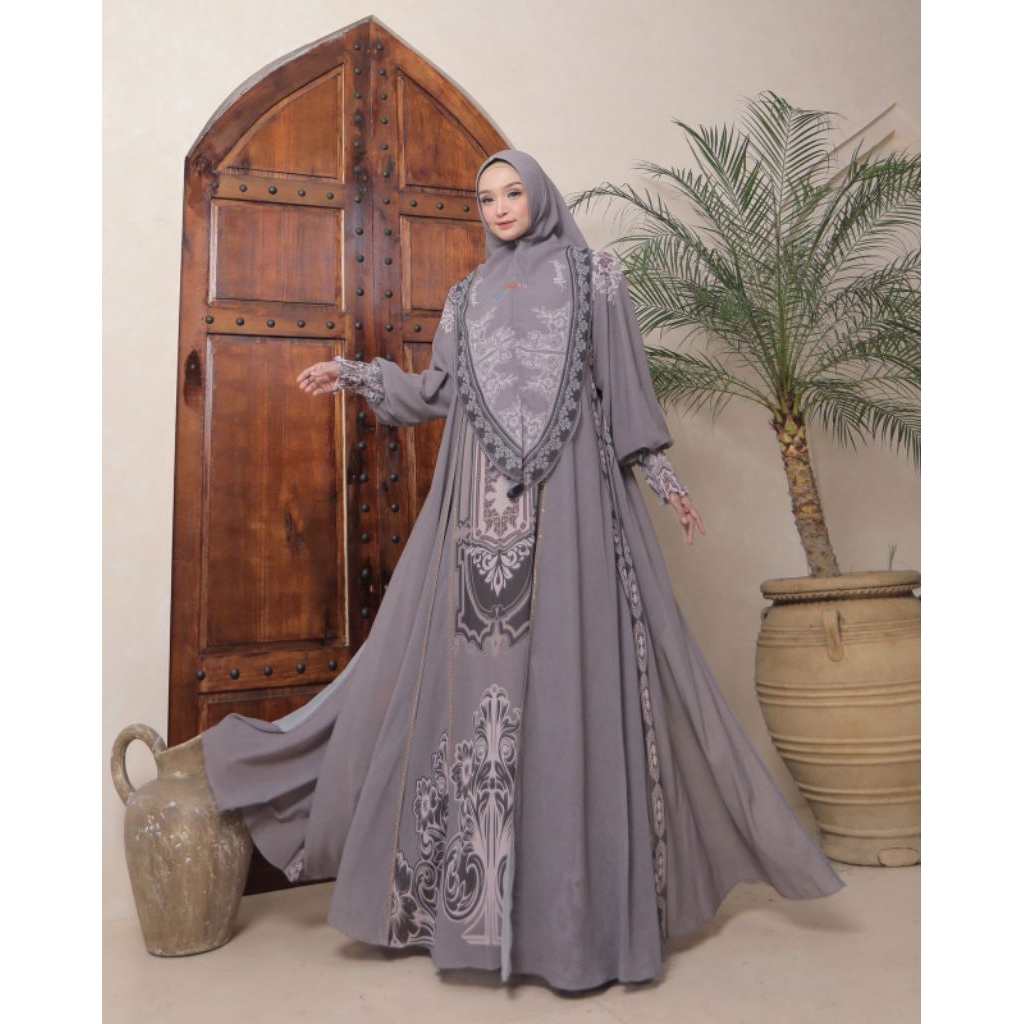 Gamis Syari Mewah Binar Series By Allawiyah Syari / Gamis Syari Kekinian / Gamis Syari Mewah