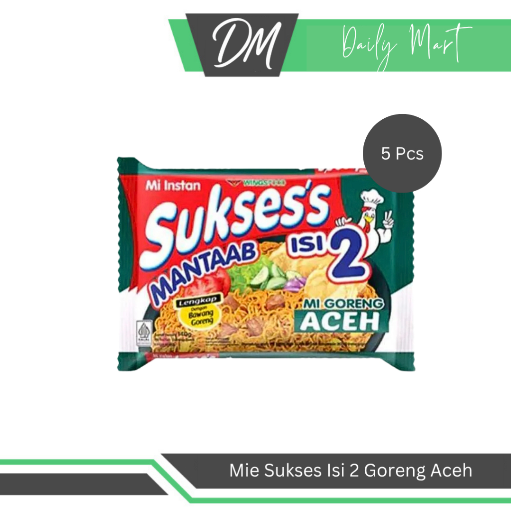 

Mie Sukses Isi 2 Goreng Aceh (Harga Per 5 Pcs) - Mie Instan Enak Murah Besar Expired Lama