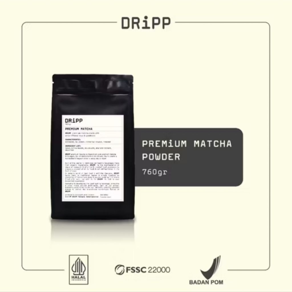 

DRIPP POWDER PREMIUM MATCHA - Powder Drink 760gr