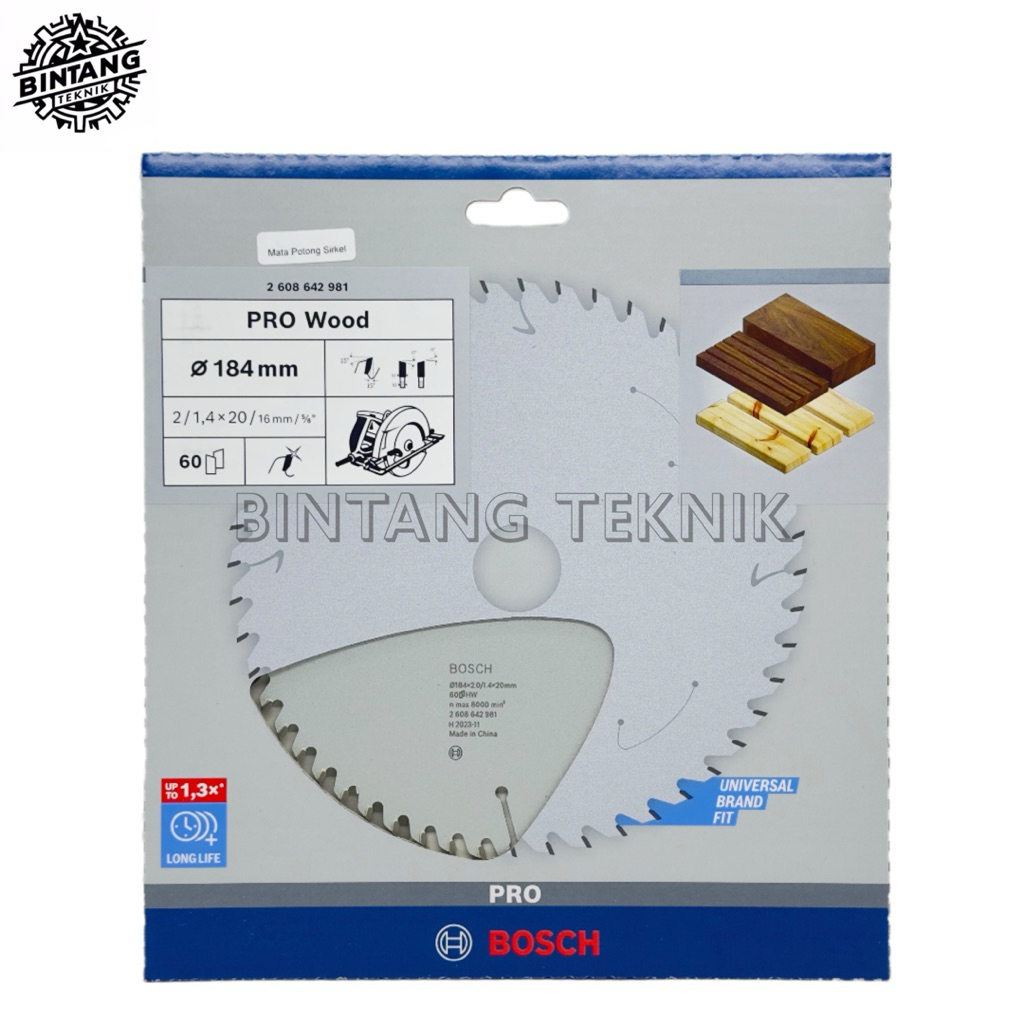 MATA GERGAJI CIRCULAR SAW 7 X 60T / BOSCH CIRCULAR SAW BLADE 7 X 60T / MATA PISAU SIRKEL KAYU