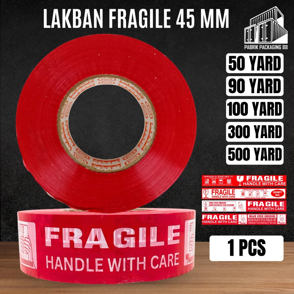 

Lakban Fragile Merah Jangan Dibanting 45mm x 90 100 300 500 Yard Video Unboxing