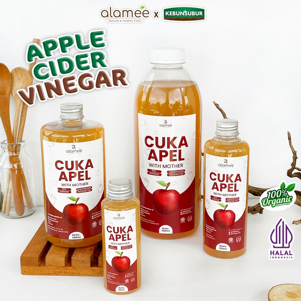 

ALAMEE Cuka Apel Original With Mother Organik Apple Cider Vinegar Vinega Sari Buah Kebunsubur