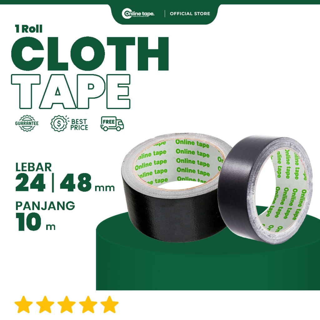 Cloth Tape TERMURAH / Lakban Kain Berkualitas / Lakban Cloth Real / Lakban Kain TOP