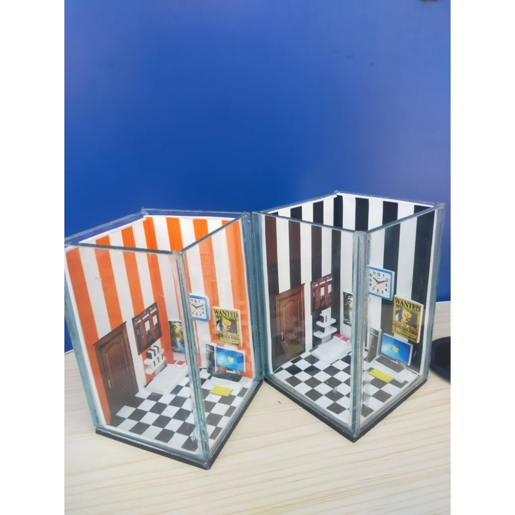 soliter cupang motif kamar kost.akuarium mini unik.akuarium viral