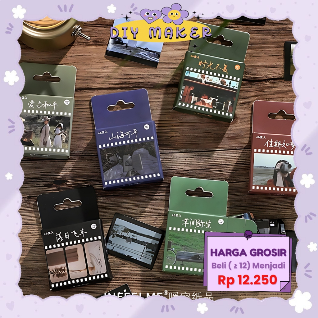 

DM Deco Sticker Aesthetic Sticker Box Mini Instant Eye Ten Thousand Years Sticker 46pcs Deco - SP14