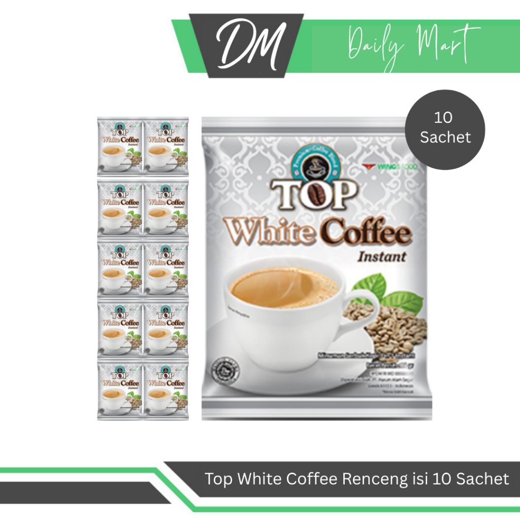 

TOP White Coffee Renceng Isi 10 Sachet - Kopi Instan Premium Enak Murah