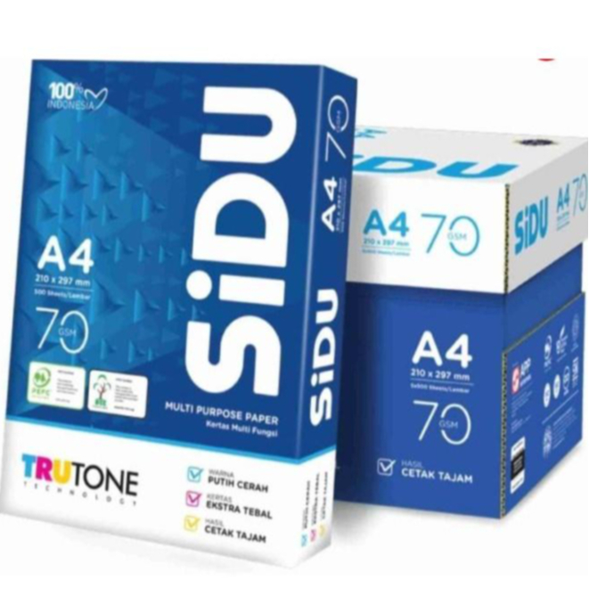 

KERTAS HVS SINAR DUNIA/SIDU A4 70 gsm (1 DUS/5 RIM)