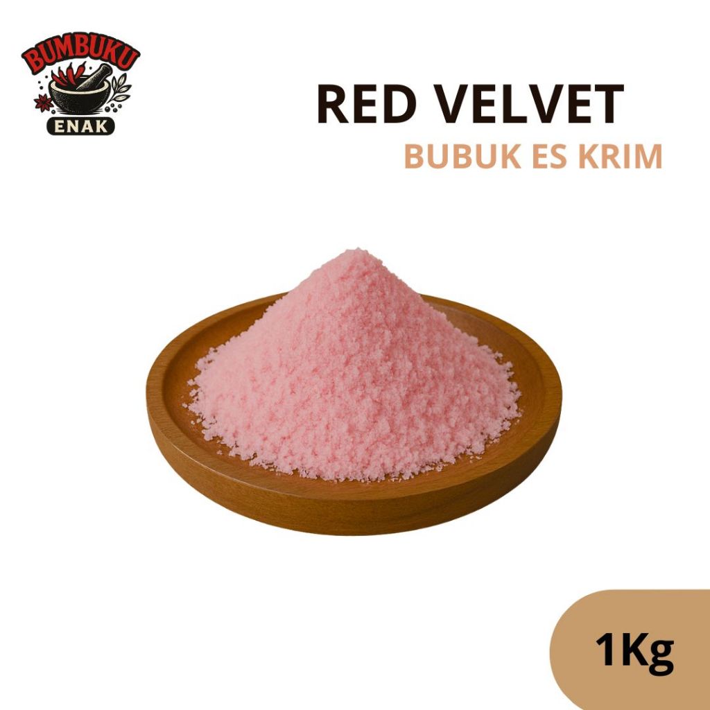 

Bubuk Es Krim Red Velvet 1Kg – Rasa Lembut Manis Coklat Keju, Warna Cantik & Mudah Disajikan, Cocok Jualan