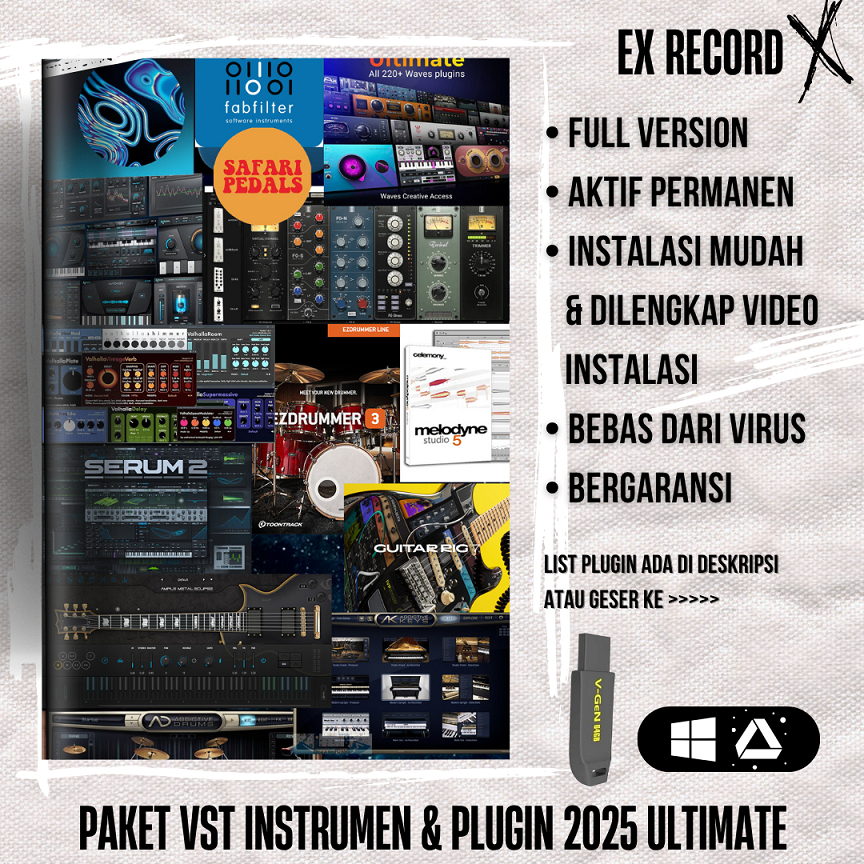 Paket Recording VST Instrument & Plugin TEUPDATE 2025