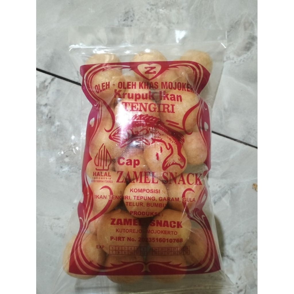 

50 gram kerupuk ikan tengiri ECER 3000(5pak)