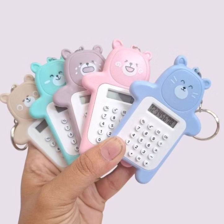 

kalkulator MINI BERUANG gantungan kunci pink,coklat,biru,tosca,cappucino kalkulator saku
