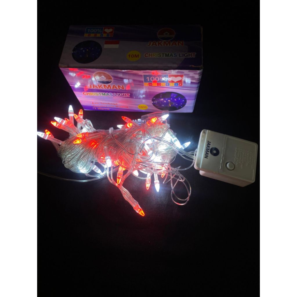 LAMPU TUMBLR AGUSTUSAN MERAH PUTIH KABEL BENING 10M/LAMPU TUMBLER MURAH/ LAMPU AGUSTUSAN MERAH PUTIH