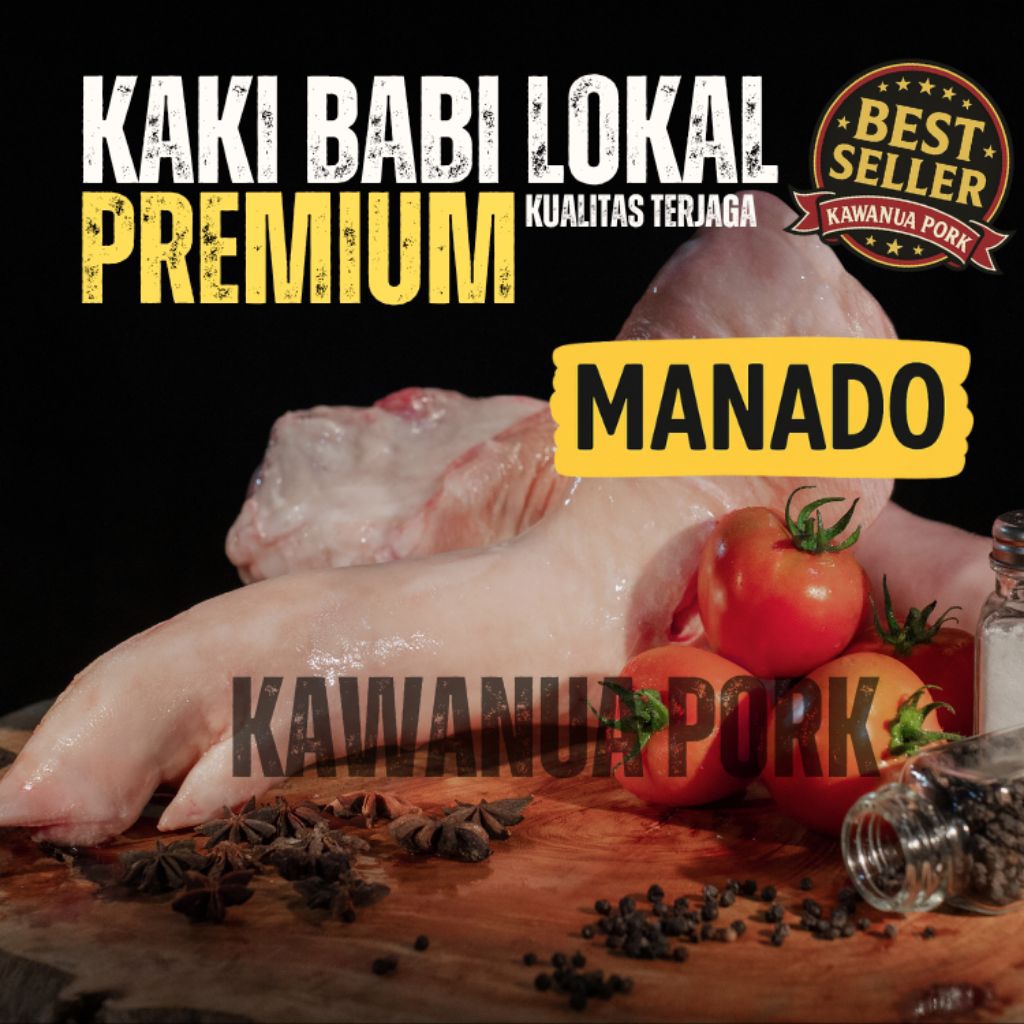 

Kaki babi / Pork leg sudah potong SOP / cukiok mentah - Frozen 1kg kaki babi depan campur kaki babi belakang Daging