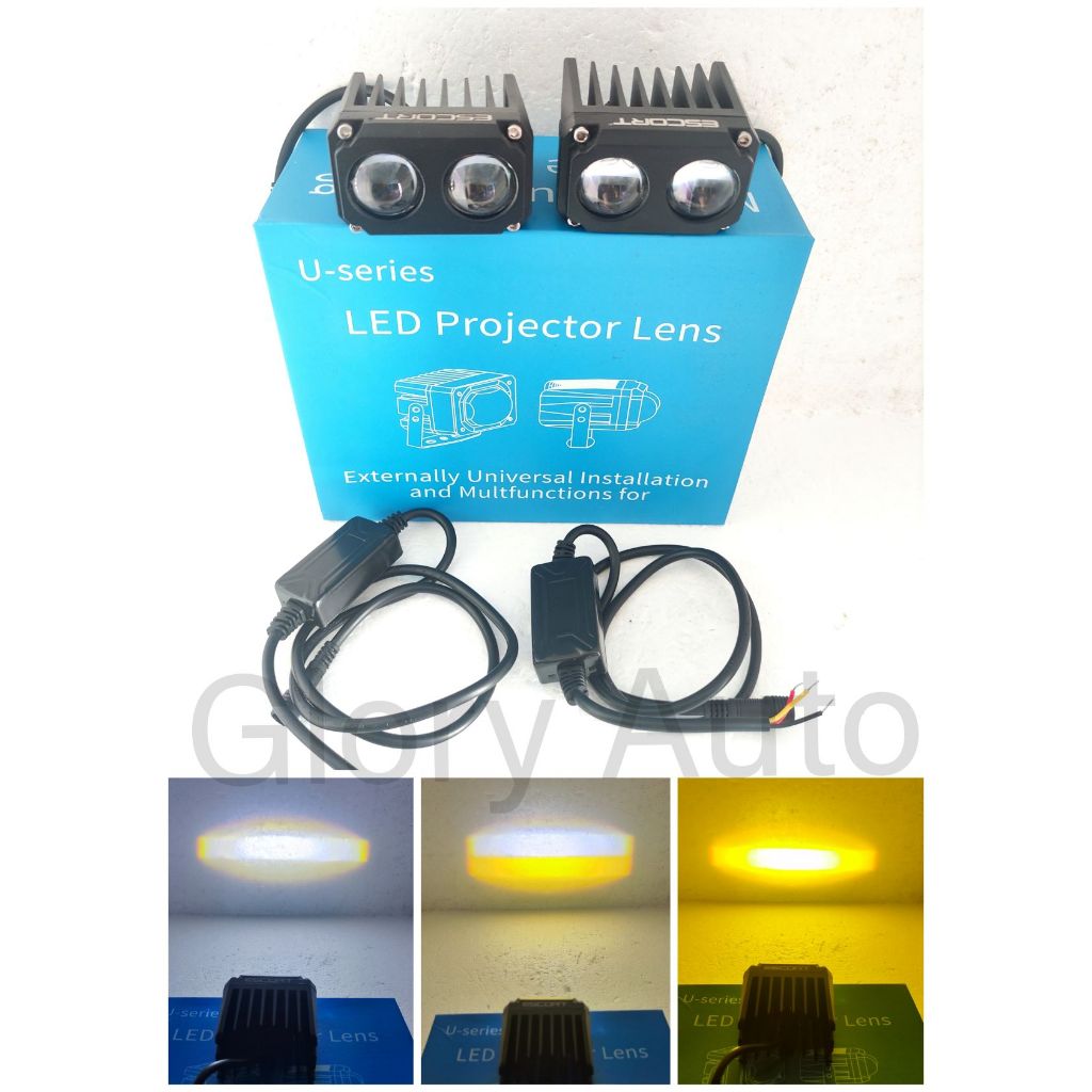 Lampu Mini Projie 2 Mata Escort Lampu Tembak 2 Mata Escort HI LOW 60 WATT