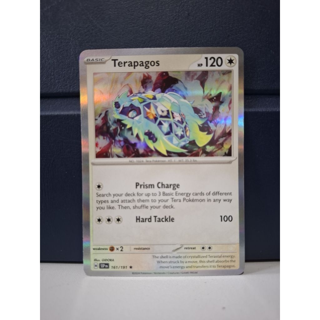 Kartu pokemon original holo rare Terapagos SSP 161/191