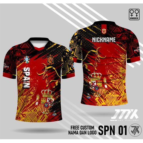 jersey fans timnas spanyol piala eropa 2024 kaos spanyol