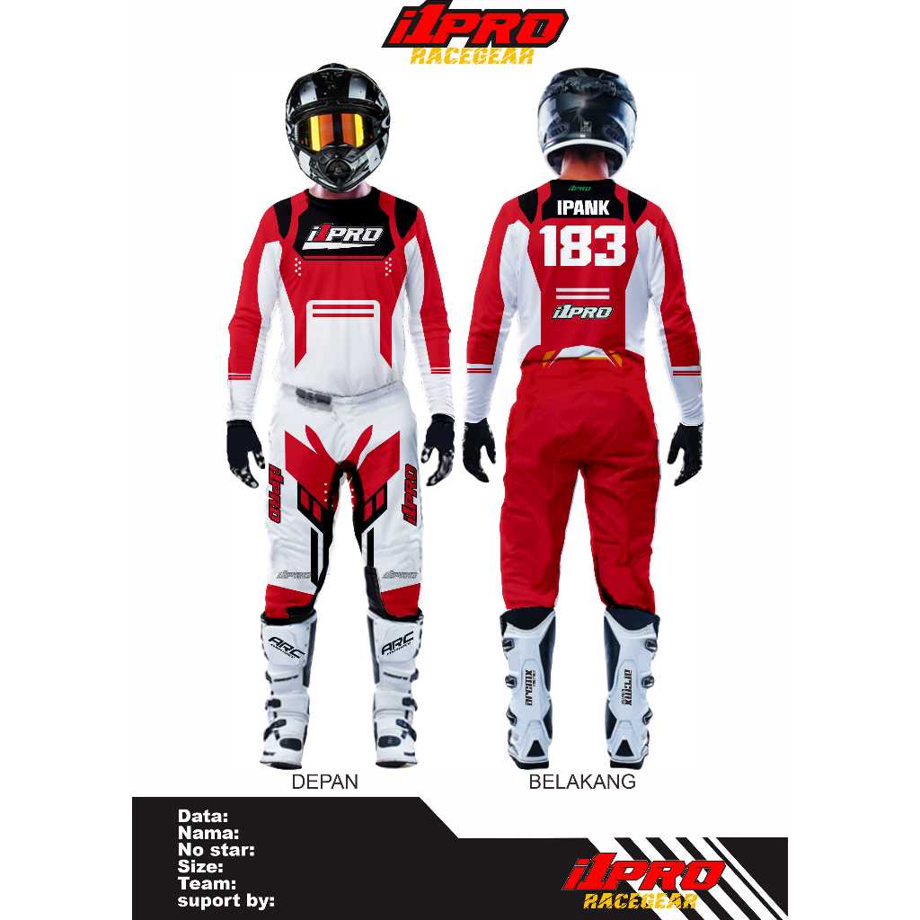 JERSEY MOTOR CROSS BAJU OFROAD KAOS TRAIL LENGAN PANJANG