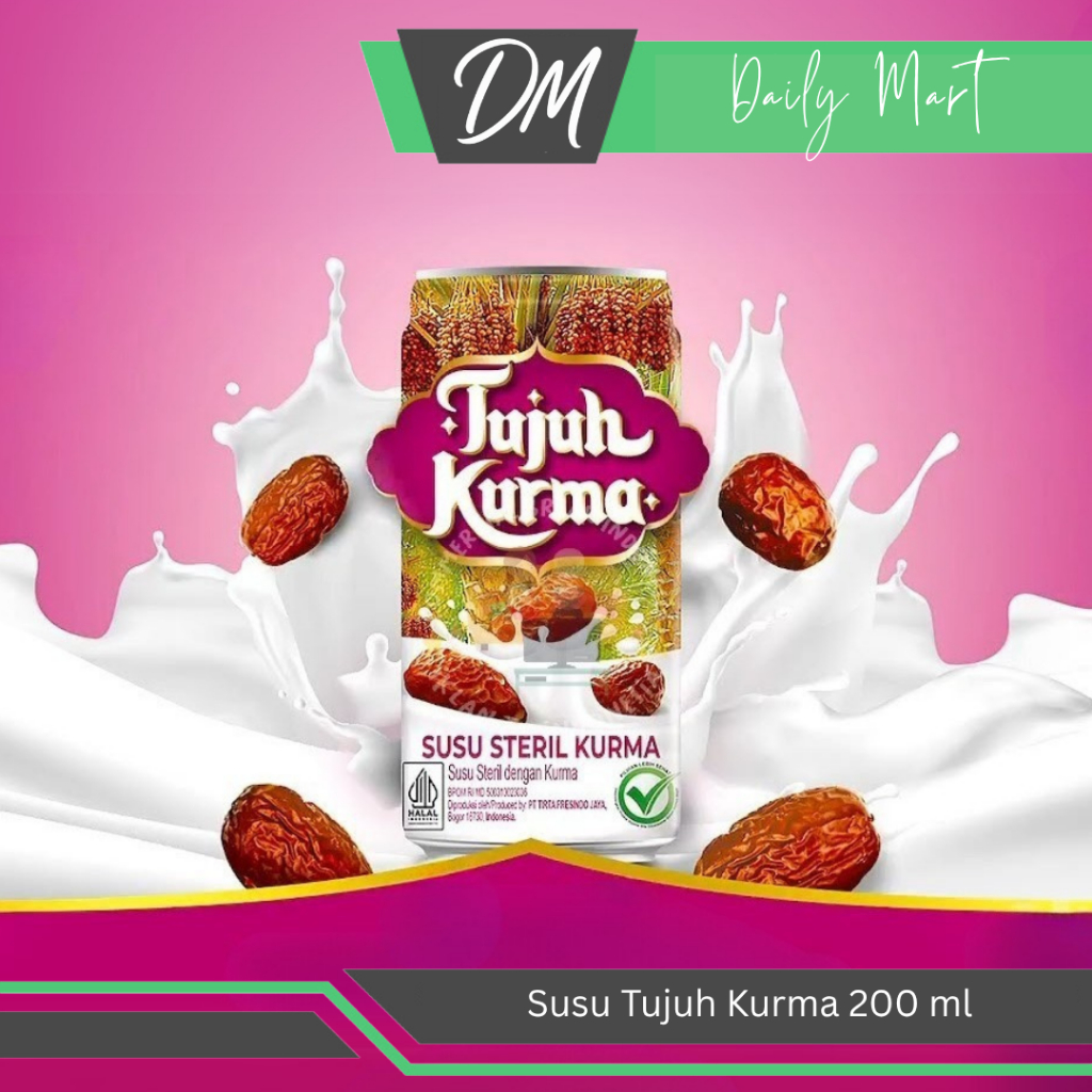 

Susu Tujuh Kurma 200ml - Susu Steril Kurma Premium Enak Murah Sehat