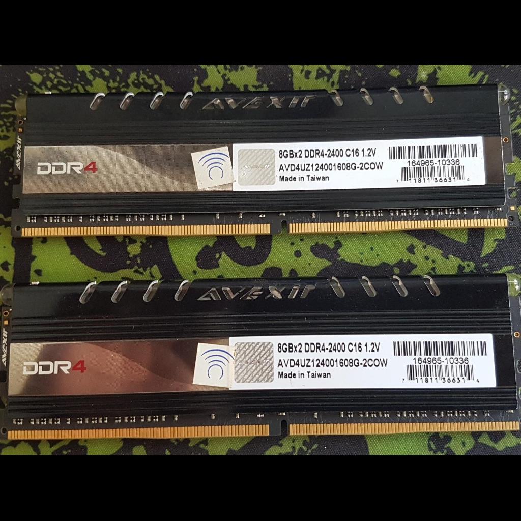 Ram PC Avexir 16gb (2x8gb) DDR4 2400 mhz Core White