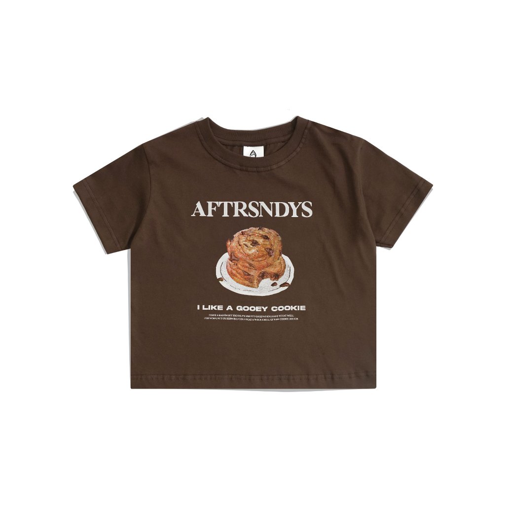 T-SHIRT KAOS WANITA | CROP TOP | COOKIES | BROWN | AFTERSUNDAYS