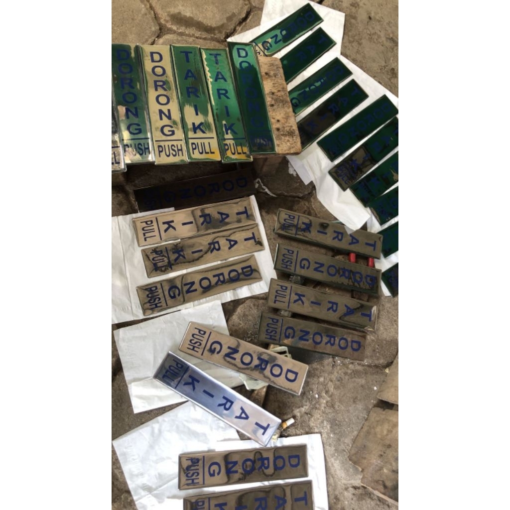 

stainless tarik dorong lapis resin