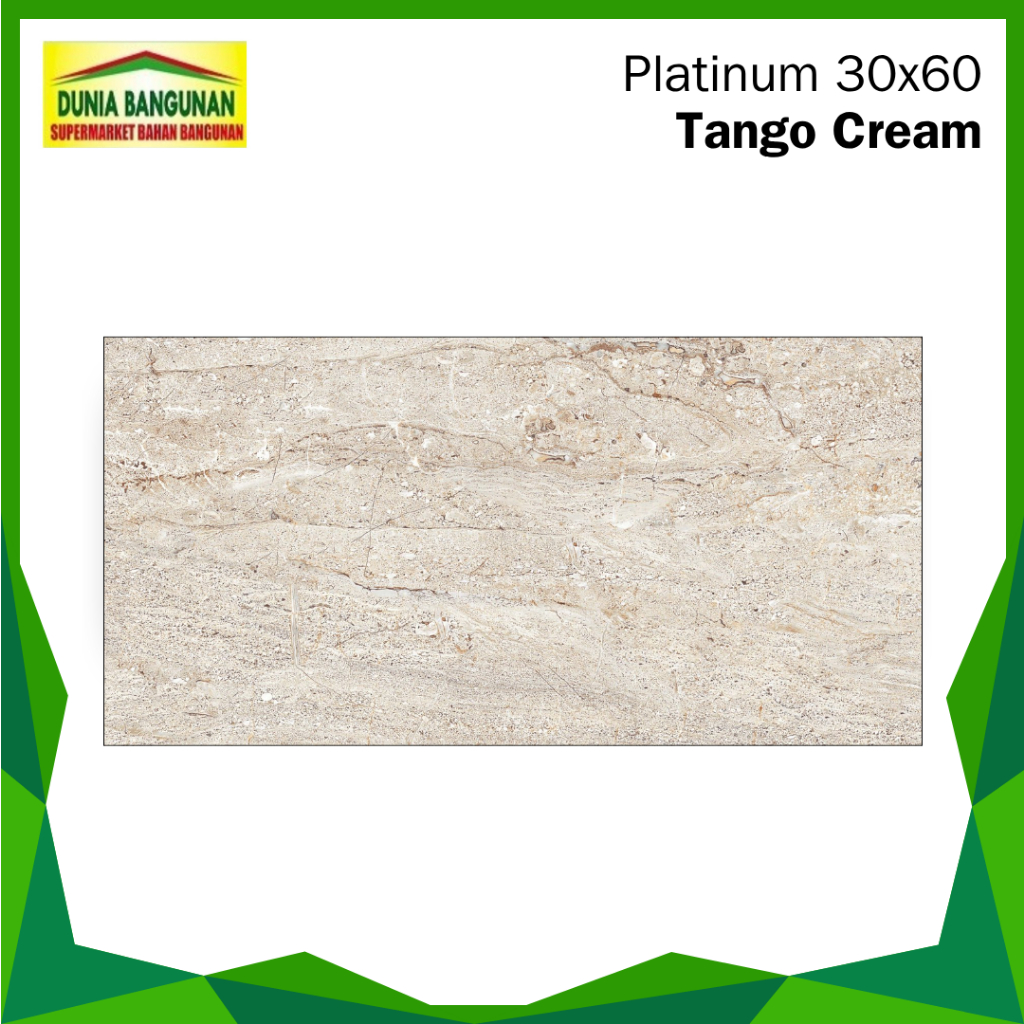 Keramik Dinding Platinum 30x60 Tango Cream Keramik Dinding Marble Cream Glossy