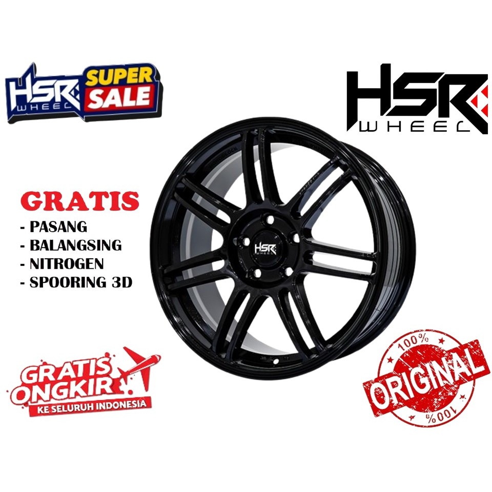 VELG MOBIL RACING R18 HSR BOON UNTUK MOBIL CIVIC,INNOVA,RUSH,XPANDER
