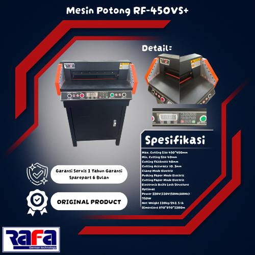 Mesin Potong Kertas Otomatis RF 450 VS+