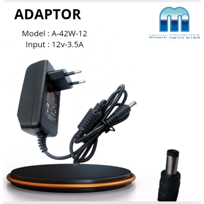 Adaptor 12V 3.5A – Power Supply Charger AC to DC untuk CCTV, TV Portable, LED Strip, Kipas Elektrik
