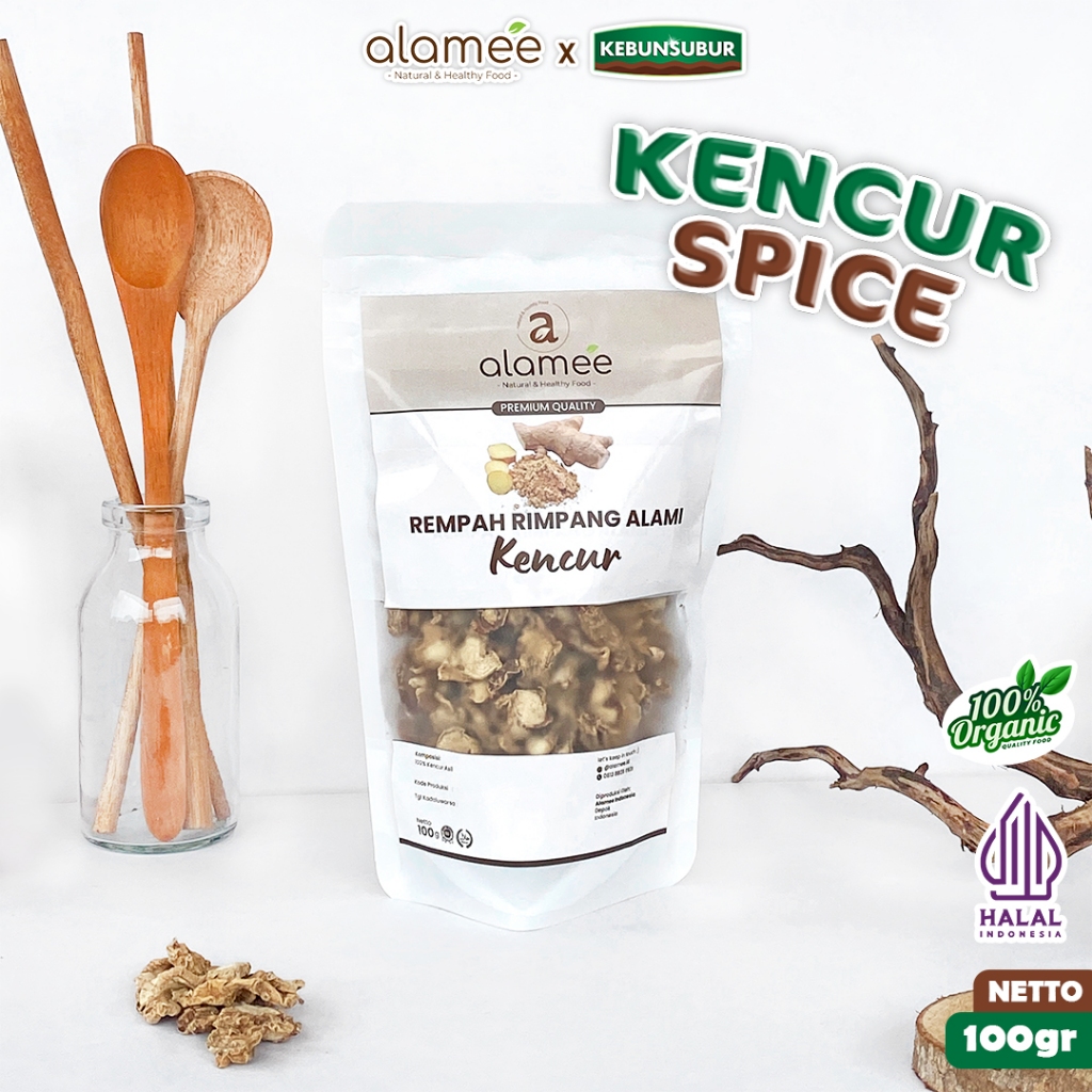 

ALAMEE Kencur Kering Iris Dried Spice Galangal Rempah Rimpang Organik 100gr Kebunsubur Kebunsubur