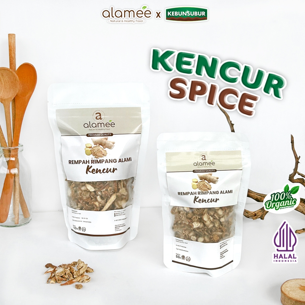 

ALAMEE Kencur Iris Kering Dried Spice Galangal Rempah Rimpang Organik Kebunsubur Kebunsubur