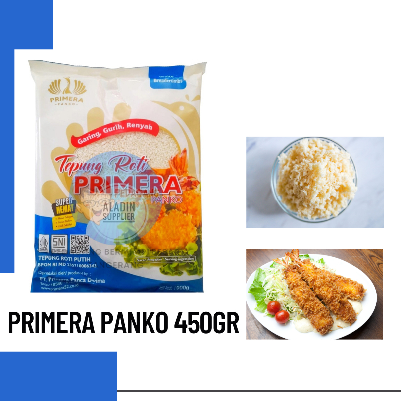 

Primera Tepung panko 450gr | Tepung Roti Putih | Panko | Breadcrumbs