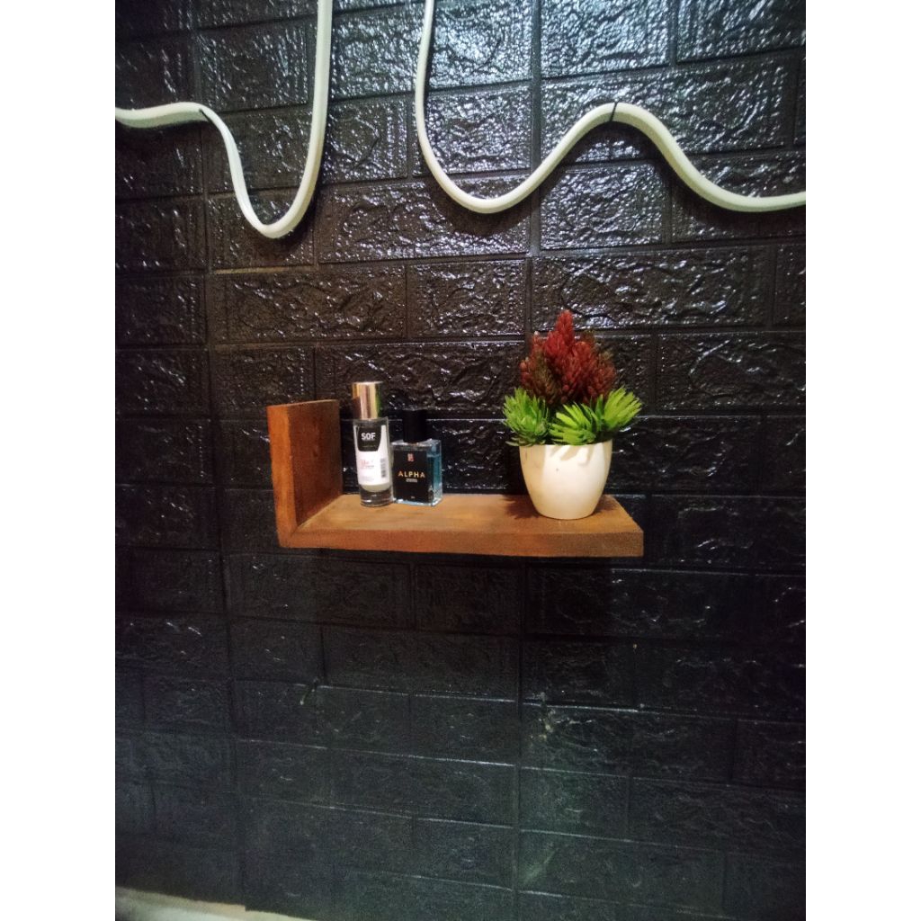 Rak leter L rak ambalan dinding rak buku rak serbaguna