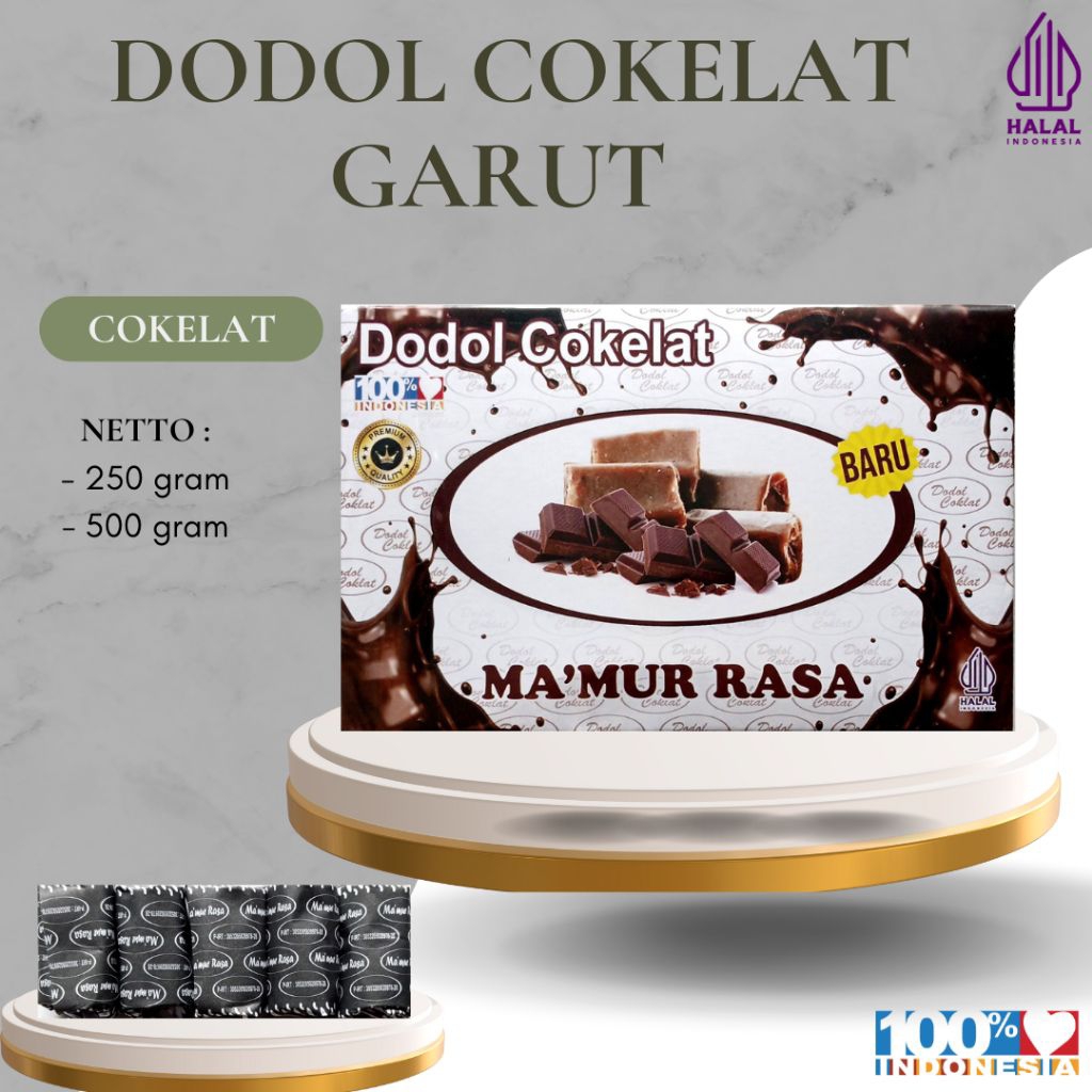

Dodol Cokelat Asli Garut 250gr dan 500gr - Dodol Garut kemasan - Makanan oleh-oleh Garut