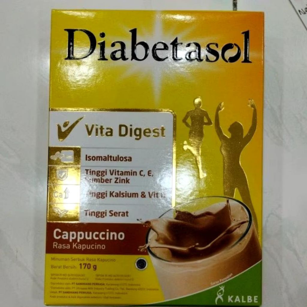 

Diabetasol Rasa Cappucino, chocolate, vanilla 170gr / minuman Susu Bubuk
