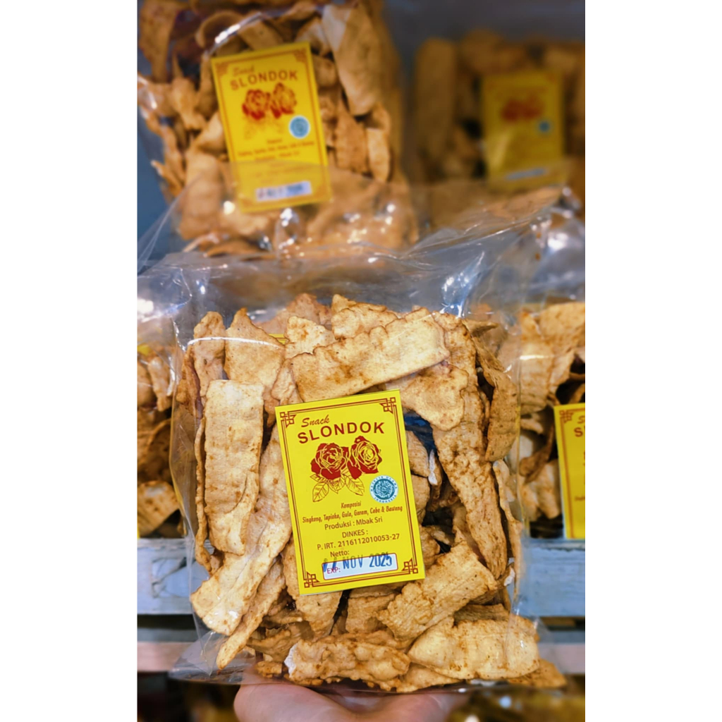 

Kerupuk Krupuk Slondok Ubi Opak Singkong Mbak Sri Pedas Manis khas Pontianak Kalimantan Barat 200gram