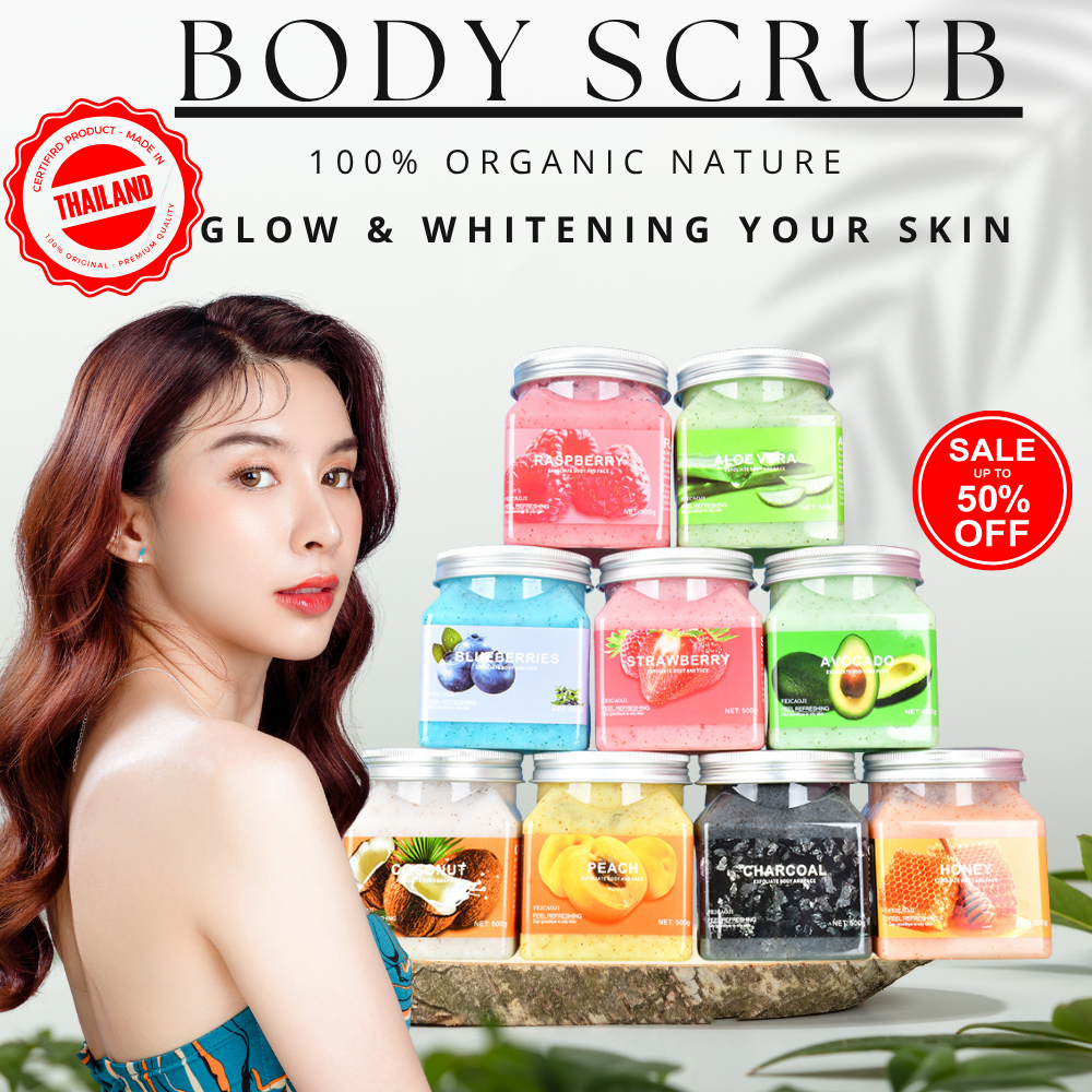 [ORI THAILAND] LULUR BODY SCRUB 350GRAM WHITENING BODY ORGANIK | EXFOLIATING BODY SPA PEMUTIH BADAN