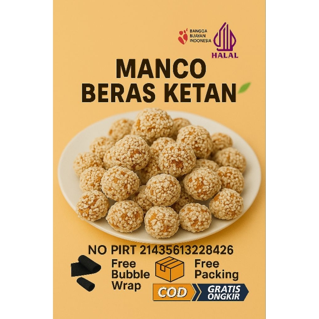 

Manco Ketan Khas Trenggalek - Camilan Tradisional Aneka Camilan Dua Saudara Renyah & Manis